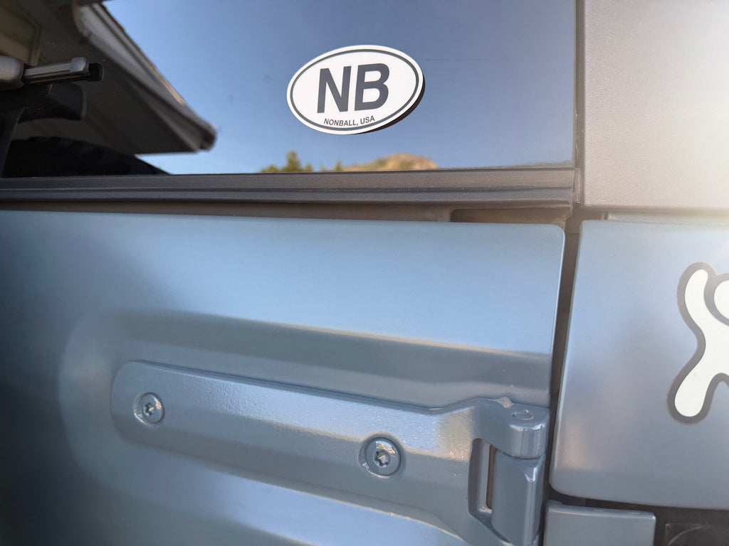 Vehicle Sticker:  Oval NONBALL, USA