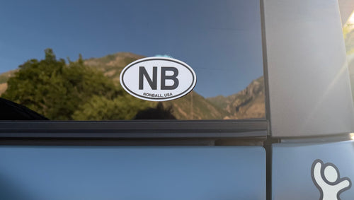 Vehicle Sticker:  Oval NONBALL, USA